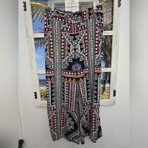 Mossimo womens wide leg Palazzo Pants sz large Multicolor Like New!